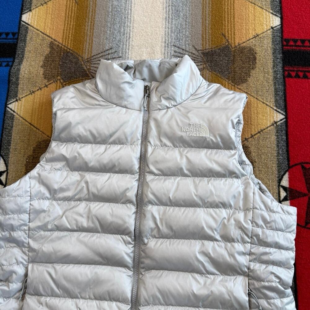 Women’s The North Face 550 Down Filled Puffer Vest Size 2XL Gray Outdoor - Picture 6 of 12